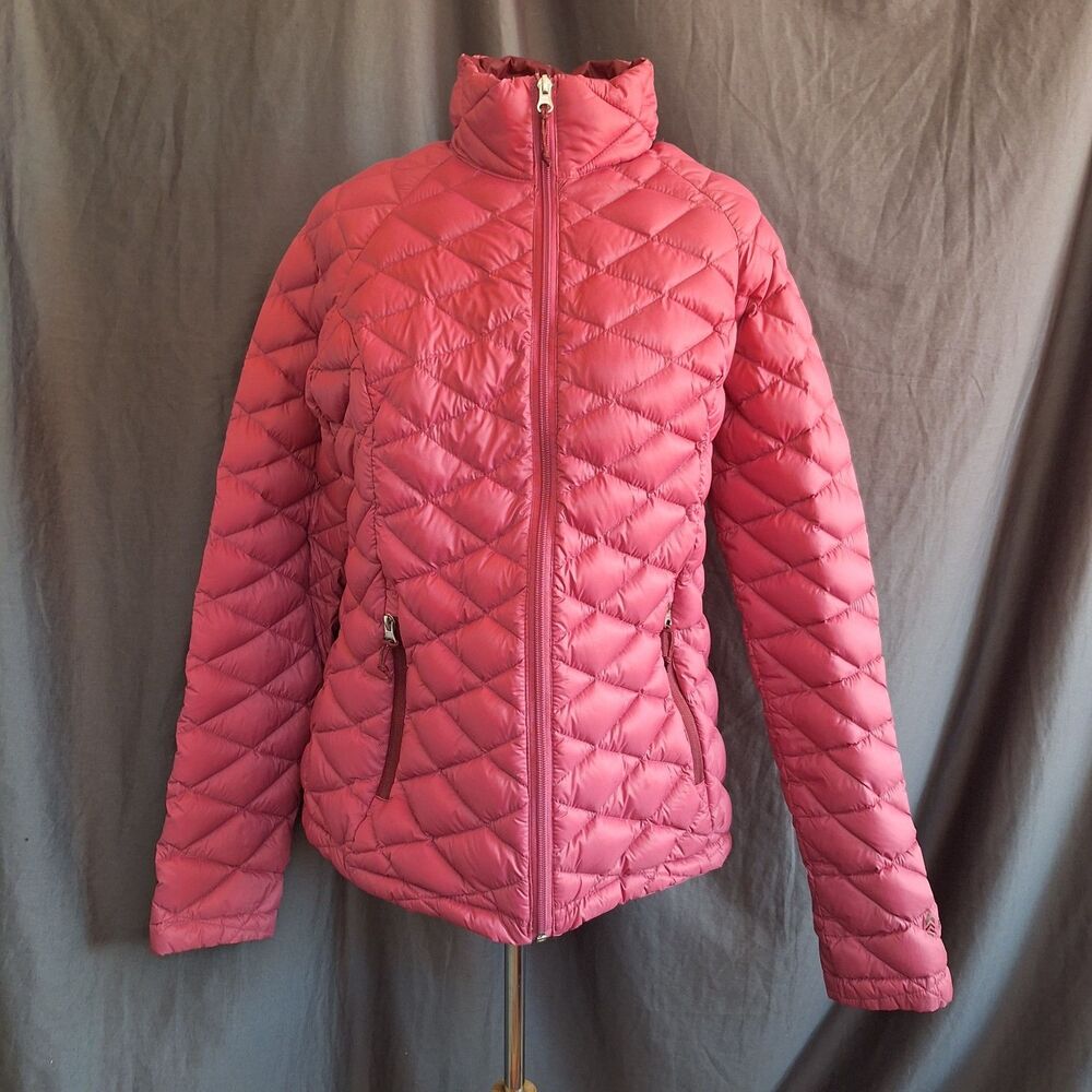M Rose 90 Down Diamond Pattern Light Puffer Jacket Free Country Barbiecore